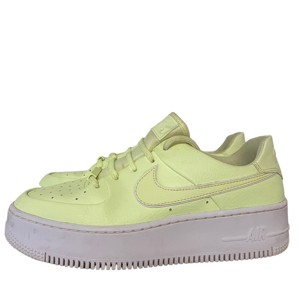 Nike Air Force 1 Sage Low Platform Sneaker Barely Volt